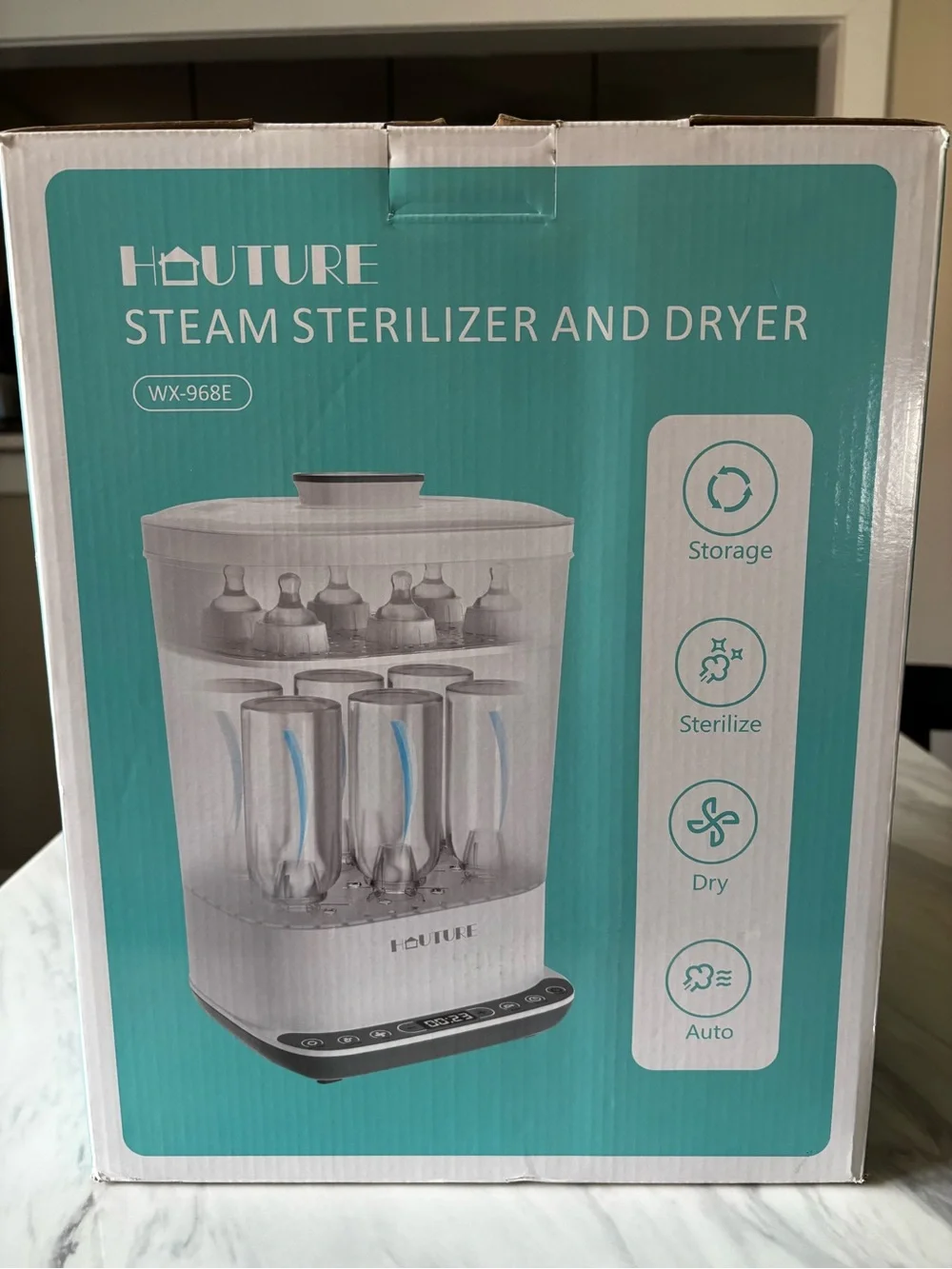 White Steam Sterilizer and Dryer for Kitchen - White